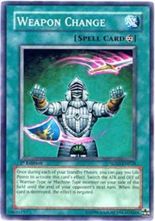 Weapon Change (SD10-EN028) - Structure Deck: Machine Re-Volt Unlimited - Premium Yugioh Single from Konami - Just $0.25! Shop now at Game Crave Tournament Store