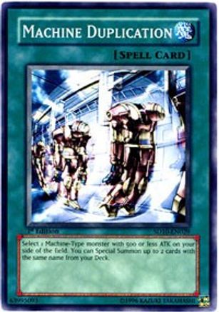 Machine Duplication (SD10-EN029) - Structure Deck: Machine Re-Volt 1st Edition - Premium Yugioh Single from Konami - Just $0.09! Shop now at Game Crave Tournament Store