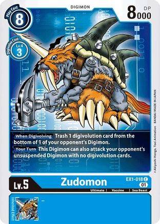 Zudomon (EX1-018) - Classic Collection - Premium Digimon Single from Bandai - Just $0.08! Shop now at Game Crave Tournament Store