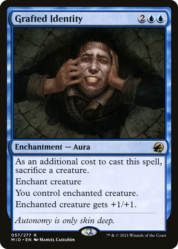 Grafted Identity (MID-057) - Innistrad: Midnight Hunt Foil - Premium MTG Single from Wizards of the Coast - Just $0.08! Shop now at Game Crave Tournament Store