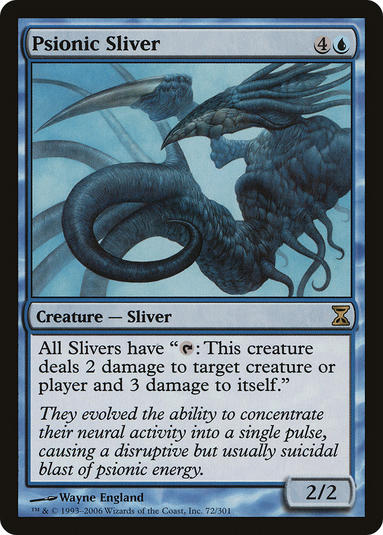 Psionic Sliver (TSP-072) - Time Spiral Foil - Premium MTG Single from Wizards of the Coast - Just $1.32! Shop now at Game Crave Tournament Store