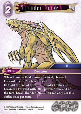 Thunder Drake (CRYSTAL DOMINION) - Premium Final Fantasy Single from Crystal Dominion - Just $0.25! Shop now at Game Crave Tournament Store