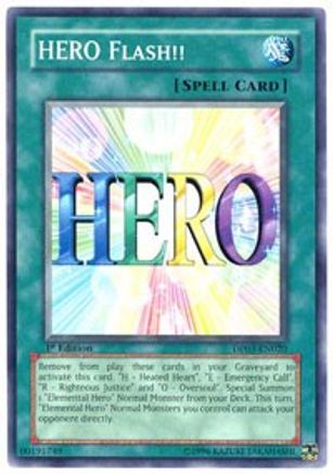 HERO Flash!! (DP03-EN020) - Duelist Pack 3: Jaden Yuki 2 Unlimited - Premium Yugioh Single from Konami - Just $0.26! Shop now at Game Crave Tournament Store