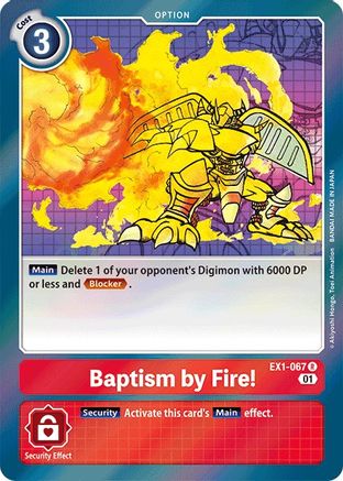 Baptism by Fire! (EX1-067) - Classic Collection Foil - Premium Digimon Single from Bandai - Just $0.08! Shop now at Game Crave Tournament Store