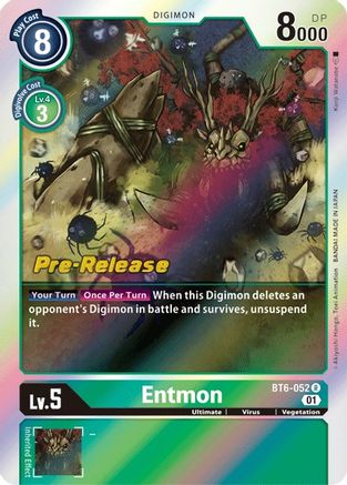 Entmon (BT6-052) - Double Diamond Pre-Release Cards Foil - Premium Digimon Single from Bandai - Just $0.30! Shop now at Game Crave Tournament Store