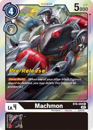 Machmon (BT6-059) - Double Diamond Pre-Release Cards - Premium Digimon Single from Bandai - Just $0.47! Shop now at Game Crave Tournament Store
