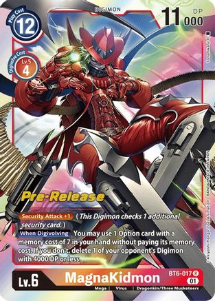 MagnaKidmon (BT6-017) - Double Diamond Pre-Release Cards Foil - Premium Digimon Single from Bandai - Just $0.26! Shop now at Game Crave Tournament Store
