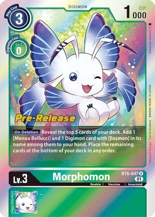 Morphomon (BT6-047) - Double Diamond Pre-Release Cards Foil - Premium Digimon Single from Bandai - Just $0.44! Shop now at Game Crave Tournament Store
