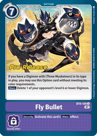 Fly Bullet (BT6-109) - Double Diamond Pre-Release Cards - Premium Digimon Single from Bandai - Just $1.46! Shop now at Game Crave Tournament Store