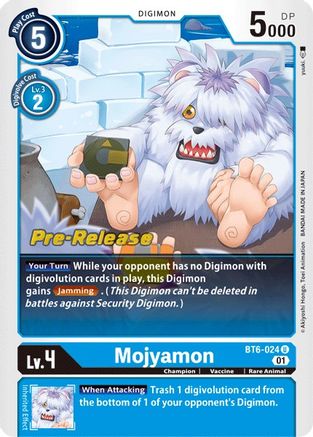 Mojyamon (BT6-024) - Double Diamond Pre-Release Cards Foil - Premium Digimon Single from Bandai - Just $0.62! Shop now at Game Crave Tournament Store
