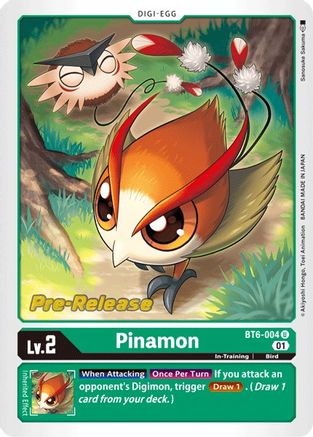 Pinamon (BT6-004) - Double Diamond Pre-Release Cards Foil - Premium Digimon Single from Bandai - Just $0.28! Shop now at Game Crave Tournament Store