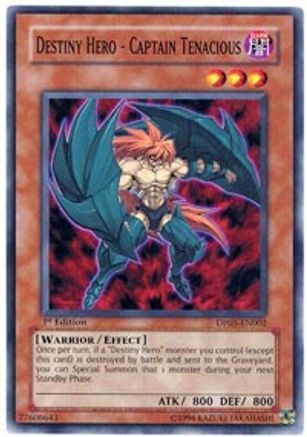 Destiny Hero - Captain Tenacious (DP05-EN002) - Duelist Pack 5: Aster Phoenix 1st Edition - Premium Yugioh Single from Konami - Just $0.33! Shop now at Game Crave Tournament Store