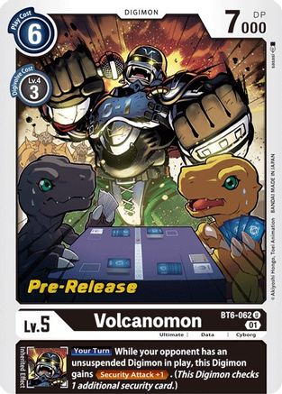 Volcanomon (BT6-062) - Double Diamond Pre-Release Cards Foil - Premium Digimon Single from Bandai - Just $0.30! Shop now at Game Crave Tournament Store