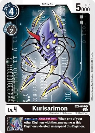 Kurisarimon (EX1-046) - Classic Collection - Premium Digimon Single from Bandai - Just $0.25! Shop now at Game Crave Tournament Store