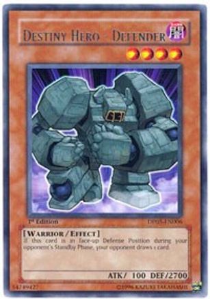 Destiny Hero - Defender (DP05-EN006) - Duelist Pack 5: Aster Phoenix Unlimited - Premium Yugioh Single from Konami - Just $0.66! Shop now at Game Crave Tournament Store