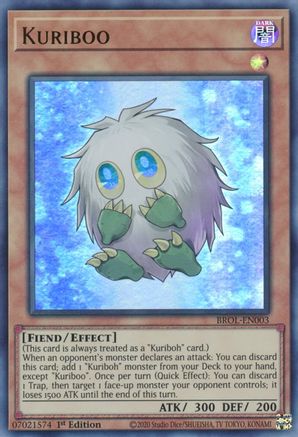 Kuriboo (BROL-EN003) - Brothers of Legend 1st Edition - Premium Yugioh Single from Konami - Just $0.38! Shop now at Game Crave Tournament Store