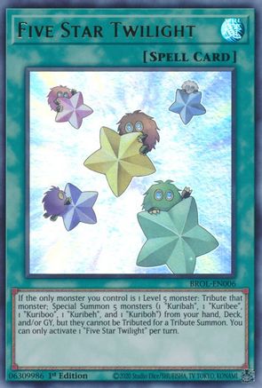 Five Star Twilight (BROL-EN006) - Brothers of Legend 1st Edition - Premium Yugioh Single from Konami - Just $0.38! Shop now at Game Crave Tournament Store