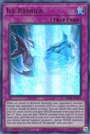 Ice Barrier (BROL-EN013) - Brothers of Legend 1st Edition - Premium Yugioh Single from Konami - Just $0.25! Shop now at Game Crave Tournament Store