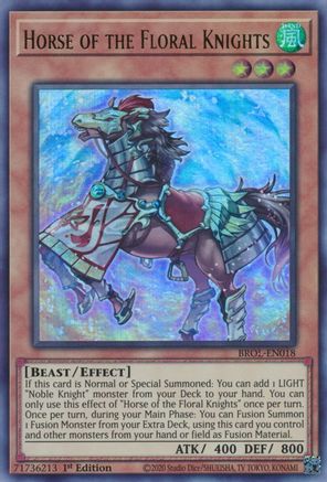 Horse of the Floral Knights (BROL-EN018) - Brothers of Legend 1st Edition - Premium Yugioh Single from Konami - Just $0.25! Shop now at Game Crave Tournament Store
