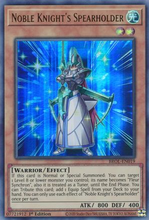Noble Knight's Spearholder (BROL-EN019) - Brothers of Legend 1st Edition - Premium Yugioh Single from Konami - Just $0.25! Shop now at Game Crave Tournament Store