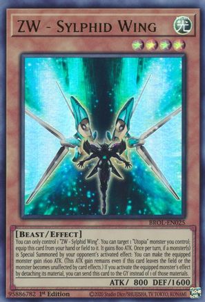 ZW - Sylphid Wing (BROL-EN025) - Brothers of Legend 1st Edition - Premium Yugioh Single from Konami - Just $0.25! Shop now at Game Crave Tournament Store