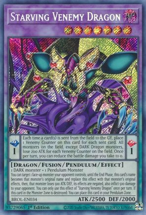 Starving Venemy Dragon (BROL-EN034) - Brothers of Legend 1st Edition - Premium Yugioh Single from Konami - Just $0.25! Shop now at Game Crave Tournament Store