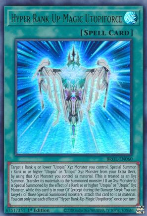 Hyper Rank-Up-Magic Utopiforce (BROL-EN060) - Brothers of Legend 1st Edition - Premium Yugioh Single from Konami - Just $0.30! Shop now at Game Crave Tournament Store