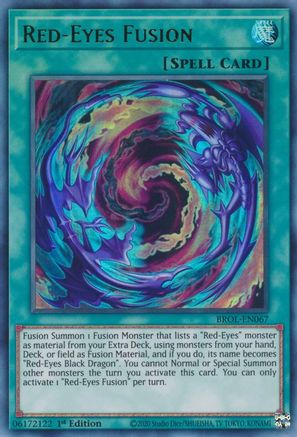Red-Eyes Fusion (BROL-EN067) - Brothers of Legend 1st Edition - Premium Yugioh Single from Konami - Just $0.64! Shop now at Game Crave Tournament Store