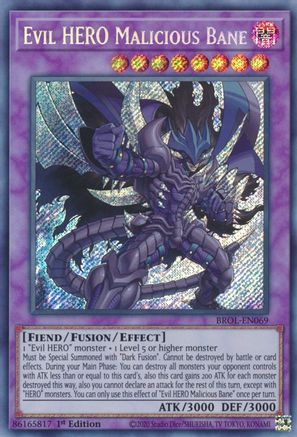 Evil HERO Malicious Bane (BROL-EN069) - Brothers of Legend 1st Edition - Premium Yugioh Single from Konami - Just $3.50! Shop now at Game Crave Tournament Store