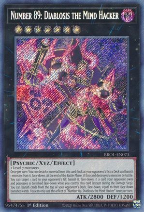 Number 89: Diablosis the Mind Hacker (BROL-EN073) - Brothers of Legend 1st Edition - Premium Yugioh Single from Konami - Just $0.46! Shop now at Game Crave Tournament Store
