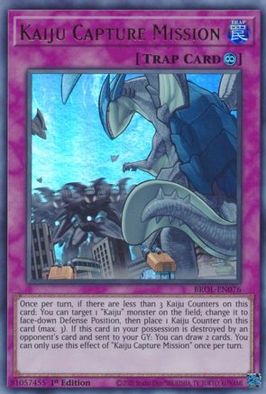 Kaiju Capture Mission (BROL-EN076) - Brothers of Legend 1st Edition - Premium Yugioh Single from Konami - Just $0.25! Shop now at Game Crave Tournament Store