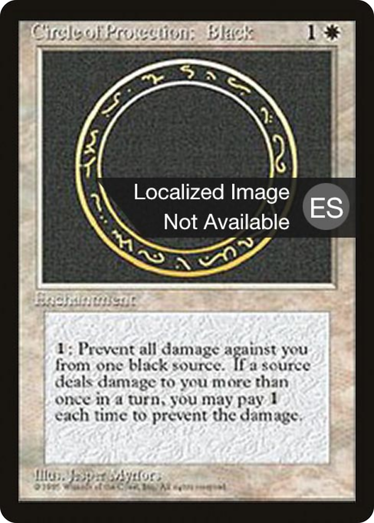 Circle of Protection: Black (4BB-014) - Fourth Edition Foreign Black Border - Premium MTG Single from Wizards of the Coast - Just $0.24! Shop now at Game Crave Tournament Store