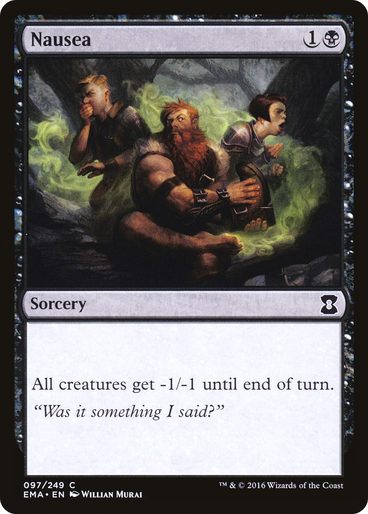 Nausea (EMA-097) - Eternal Masters - Premium MTG Single from Wizards of the Coast - Just $0.08! Shop now at Game Crave Tournament Store