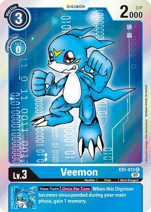 Veemon (EX1-013) - Classic Collection Foil - Premium Digimon Single from Bandai - Just $0.35! Shop now at Game Crave Tournament Store