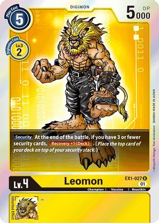 Leomon (EX1-027) - Classic Collection Foil - Premium Digimon Single from Bandai - Just $0.08! Shop now at Game Crave Tournament Store