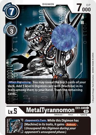 MetalTyrannomon (EX1-049) - Classic Collection - Premium Digimon Single from Bandai - Just $0.08! Shop now at Game Crave Tournament Store