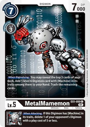 MetalMamemon (EX1-050) - Classic Collection - Premium Digimon Single from Bandai - Just $0.25! Shop now at Game Crave Tournament Store