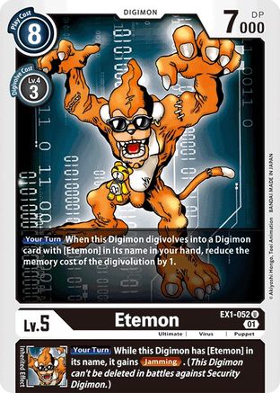 Etemon (EX1-052) - Classic Collection - Premium Digimon Single from Bandai - Just $0.25! Shop now at Game Crave Tournament Store