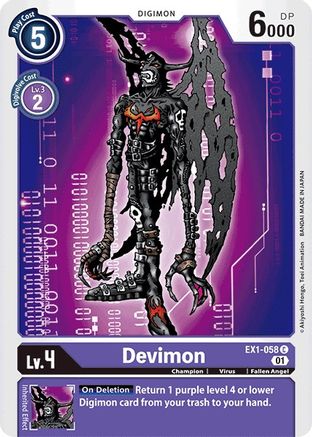 Devimon (EX1-058) - Classic Collection - Premium Digimon Single from Bandai - Just $0.08! Shop now at Game Crave Tournament Store