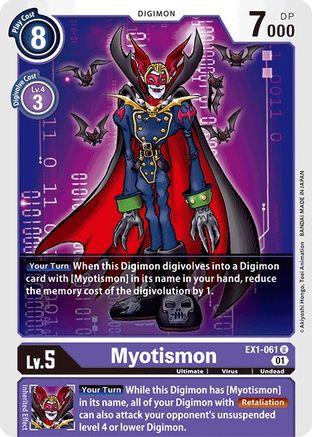 Myotismon (EX1-061) - Classic Collection - Premium Digimon Single from Bandai - Just $0.08! Shop now at Game Crave Tournament Store