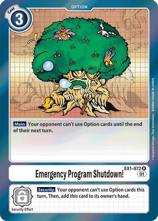 Emergency Program Shutdown! (EX1-072) - Classic Collection Foil - Premium Digimon Single from Bandai - Just $0.08! Shop now at Game Crave Tournament Store