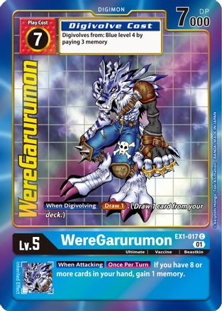 WereGarurumon (Alternate Art) (EX1-017) - Classic Collection Foil - Premium Digimon Single from Bandai - Just $4.87! Shop now at Game Crave Tournament Store