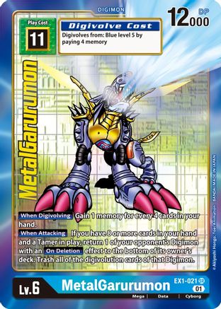 MetalGarurumon (Alternate Art) (EX1-021) - Classic Collection Foil - Premium Digimon Single from Bandai - Just $6.55! Shop now at Game Crave Tournament Store