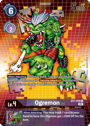Ogremon (Alternate Art) (EX1-059) - Classic Collection Foil - Premium Digimon Single from Bandai - Just $2.24! Shop now at Game Crave Tournament Store