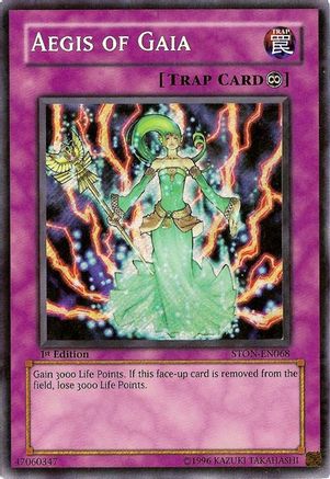 Aegis of Gaia (STON-EN068) - Strike of Neos 1st Edition - Premium Yugioh Single from Konami - Just $2.40! Shop now at Game Crave Tournament Store
