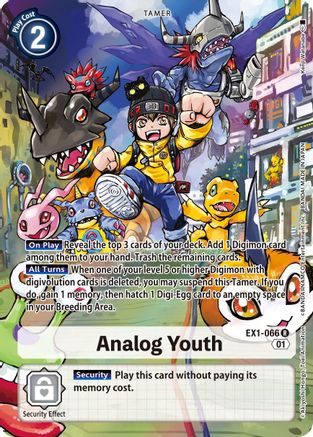 Analog Youth (Alternate Art) (EX1-066) - Classic Collection Foil - Premium Digimon Single from Bandai - Just $56.41! Shop now at Game Crave Tournament Store