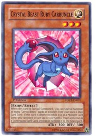 Crystal Beast Ruby Carbuncle (FOTB-EN001) - Force of the Breaker 1st Edition - Premium Yugioh Single from Konami - Just $0.25! Shop now at Game Crave Tournament Store