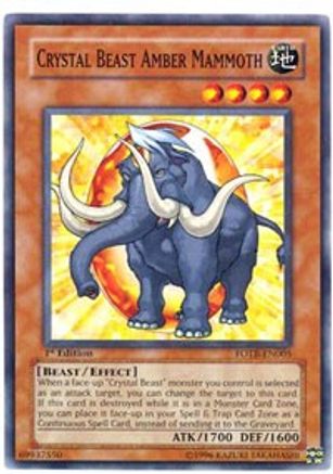 Crystal Beast Amber Mammoth (FOTB-EN005) - Force of the Breaker 1st Edition - Premium Yugioh Single from Konami - Just $0.25! Shop now at Game Crave Tournament Store