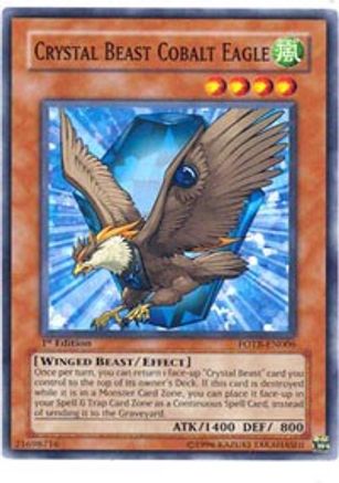 Crystal Beast Cobalt Eagle (FOTB-EN006) - Force of the Breaker Unlimited - Premium Yugioh Single from Konami - Just $0.25! Shop now at Game Crave Tournament Store