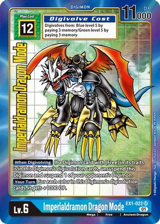 Imperialdramon Dragon Mode (Alternate Art) (EX1-022) - Classic Collection Foil - Premium Digimon Single from Bandai - Just $2.98! Shop now at Game Crave Tournament Store